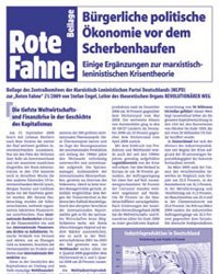 Bürgerliche politische Ökonomie  vor dem Scherbenhaufen Einige Ergänzungen zur marxistisch-leninistischen Krisentheorie