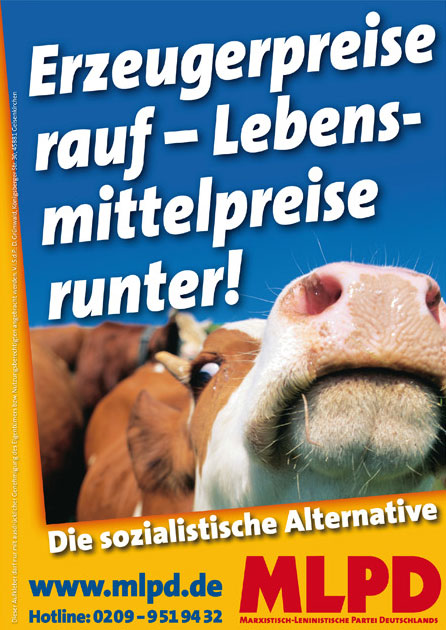 Erzeugerpreise rauf - Lebensmittelpreise runter!