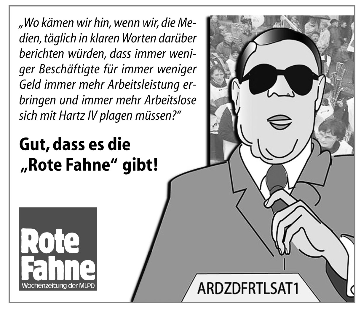 Rote Fahne Werbekarte