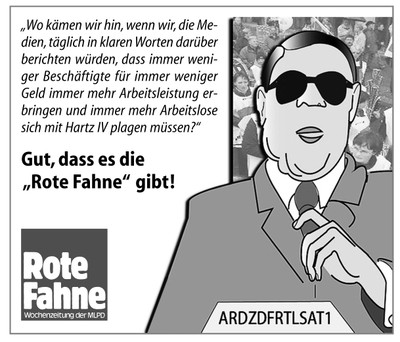 Rote Fahne Werbekarte