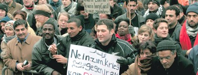2003: Proteste gegen US-Überfall auf den Irak