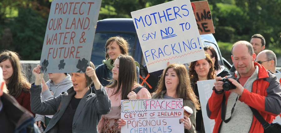 Protest gegen Fracking in Irland