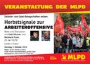"Herbstsignale zur Arbeiteroffensive" - Veranstaltung in Düsseldorf