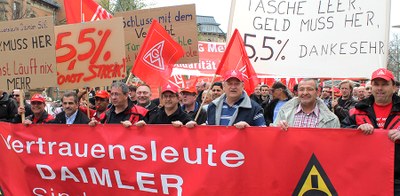 Demo von Daimler-Kollegen