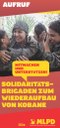 Flyer: Solidaritätsbrigaden zum Wiederaufbau von Kobane