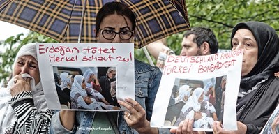 Protest gegen Massaker 