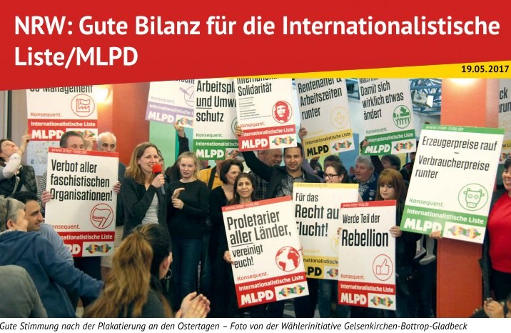 NRW: Gute Bilanz für die Internationalistische  Liste/MLPD 