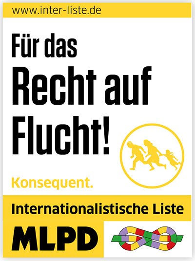 Attacke gegen das Plakat „Recht auf Flucht“ 