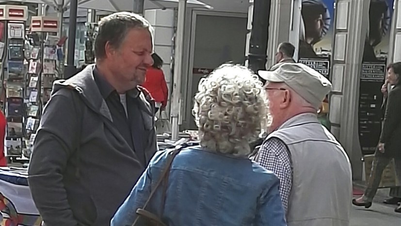 Überzeugender Wahlkampf mit Stefan Engel und Ilka May in Jena