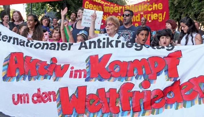 Ostermarsch 2018:  Stoppt alle imperialistischen Kriegsbrandstifter!  Hände weg von Efrîn! Für Frieden, Freiheit – echten Sozialismus!