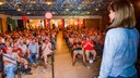 Protestversammlung gegen „Nutzungsuntersagung" des Kultursaals Horster-Mitte mit über 400 Teilnehmerinnen und  Teilnehmern
