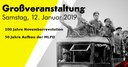 Berlin: Einladungs- und Programmflyer für den 12. Januar