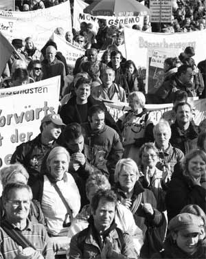 07.11.08: Montagsdemonstranten aus dem ganzen Land gegen die Regierung