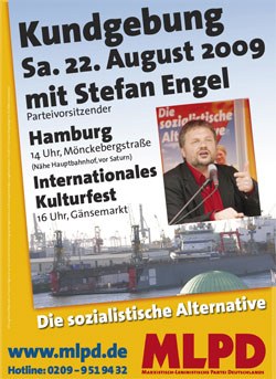 "Wir sind fest entschlossen, das Rad der Geschichte vorwärts zu drehen ..." - Wahlkampfauftakt der MLPD in Hamburg