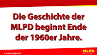 Präsentation die auf der Veranstaltung "30 Jahre MLPD" in der Dortmunder Westfalenhalle gezeigt wurde.