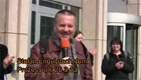 2013: Stefan Engel nach dem Prozess gegen führende Meinungsmacher des Geheimdienstes "Verfassungsschutz"